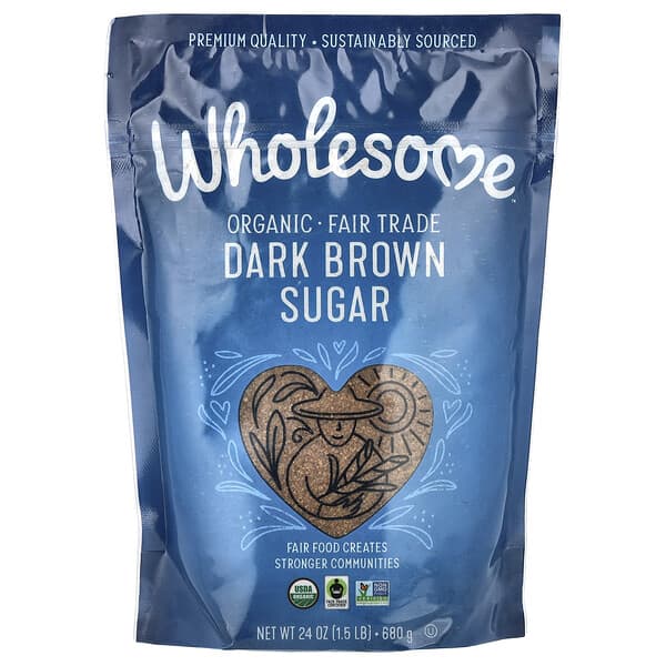 Wholesome Sweeteners, Organic Dark Brown Sugar, 24 oz (680 g)