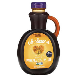 Wholesome Sweeteners, Jarabe para panqueques orgánico, Lite, 591 ml (20 oz. Líq.)