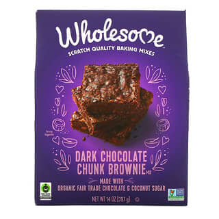 Wholesome Sweeteners, Mistura de Brownie com Pedaços de Chocolate Amargo, 397 g (14 oz)