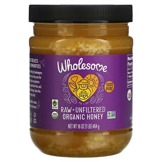 Wholesome Sweeteners, Органический сырой мед, 454 г (16 унций)
