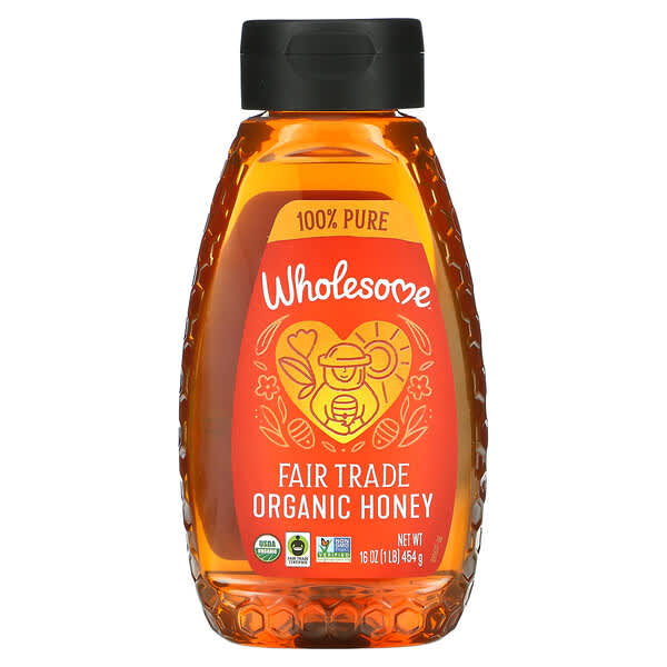 Wholesome Sweeteners, органический мед со знаком справедливой торговли, 454 г (16 унций)
