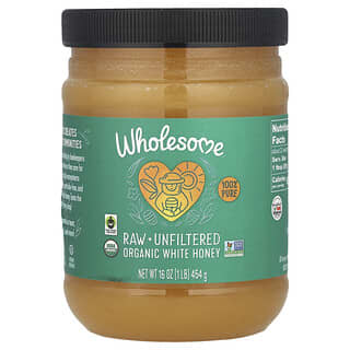 Wholesome Sweeteners, Organic White Honey, Raw + Unfiltered, 16 oz (454 g)