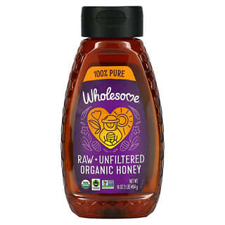Wholesome Sweeteners, Raw Unfiltered Organic Honey, 16 oz (454 g)
