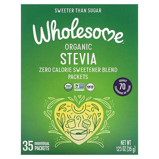 Wholesome Sweeteners, Estevia orgánica, Mezcla de endulzantes sin calorías, 35 sobres individuales, 35 g (1,23 oz)