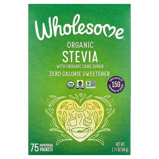 Wholesome, Bio-Stevia, kalorienfreier Süßstoff, 75 einzelne Beutel, 60 g