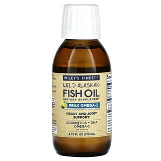 Wiley's Finest, Wild Alaskan Fish Oil, Omega-3-Flüssigkeit, natürlicher Zitronengeschmack, 2.150 mg, 125 ml (4,23 fl. oz.)
