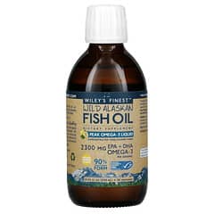 Wiley's Finest, Wild Alaskan Fish Oil, Peak Omega-3, Natural Lemon, 2,300 mg, 8.45 fl oz (250 ml)