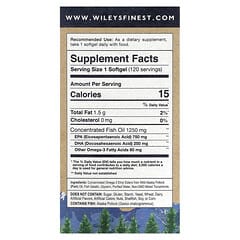 Wiley's Finest, Wild Alaskan Fish Oil, Peak EPA, 120 Softgels