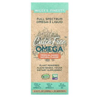 Wiley's Finest‏, CatchFree Omega, Tropical Mango,  4.23 fl oz (125 ml)