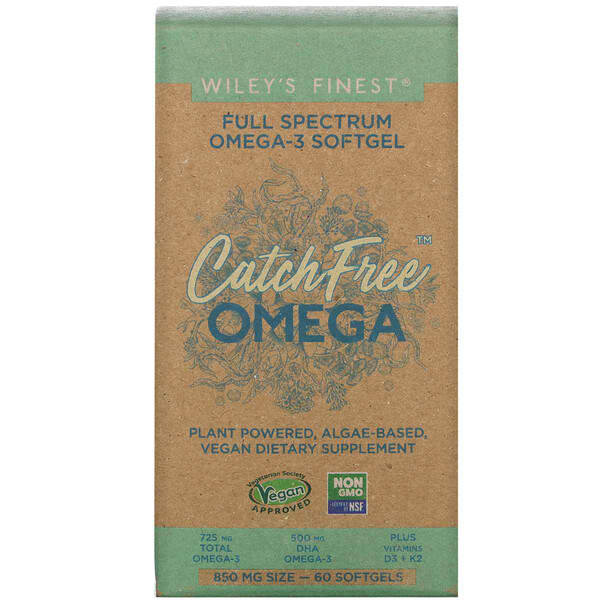 Wiley's Finest, Omega CatchFree, 60 cápsulas blandas