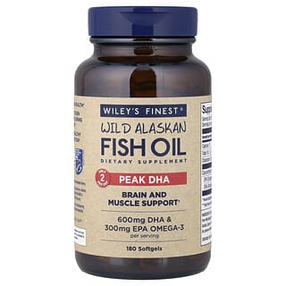 Wiley's Finest, Wildes Fischöl aus Alaska, DHA-Peak, 180 Weichkapseln