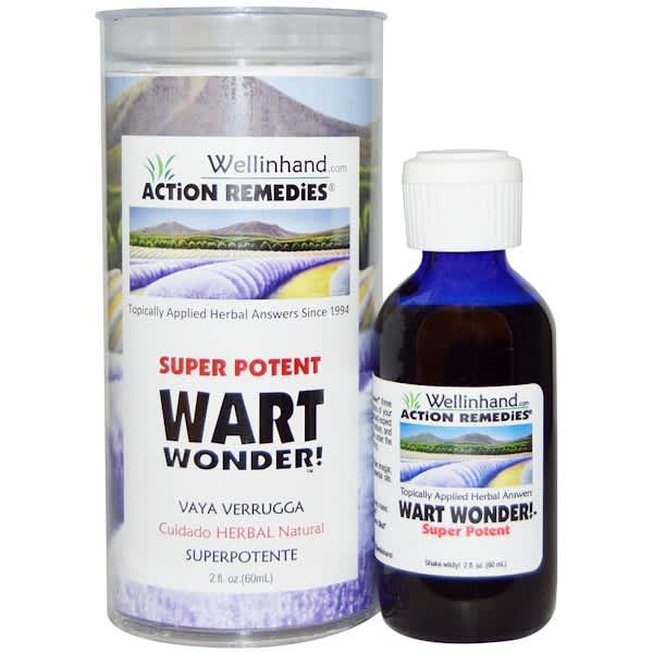 Wellinhand Action Remedies, スーパーポテント、 ワートワンダー!、 2液量オンス (60 ml)