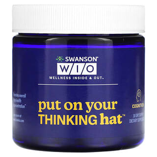Swanson WIO, Put On Your Thinking Hat, 30 Vegetarian Capsules