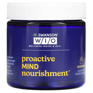 Swanson WIO, Alimentation mentale proactive, 30 capsules végétariennes