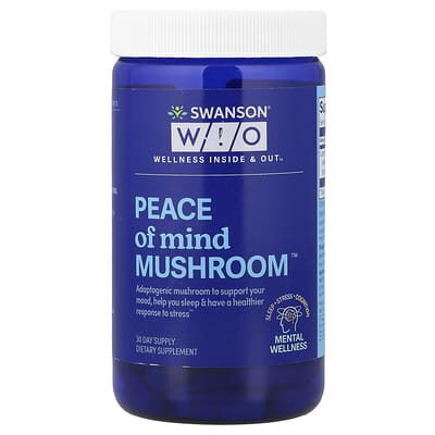 Swanson WIO, Peace of Mind Mushroom™, 30 Capsules (500 mg per Capsule)