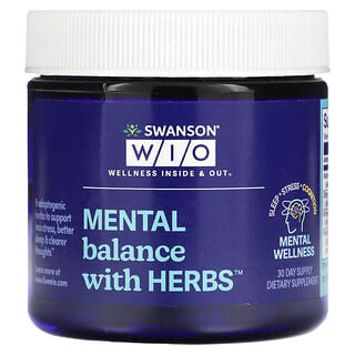 Swanson WIO, Mental Balance with Herbs、30粒