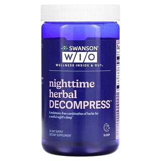Swanson WIO, Nighttime Herbal Decompress, 30 капсул