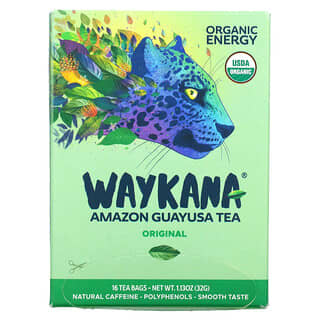 Waykana, Чай Amazon Guayusa, оригинальный, 16 чайных пакетиков, 32 г (1,13 унции)