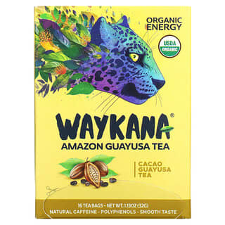 Waykana, Amazon Guayusa Tea, какао-гуаюса, 16 чайных пакетиков, 32 г (1,13 унции)
