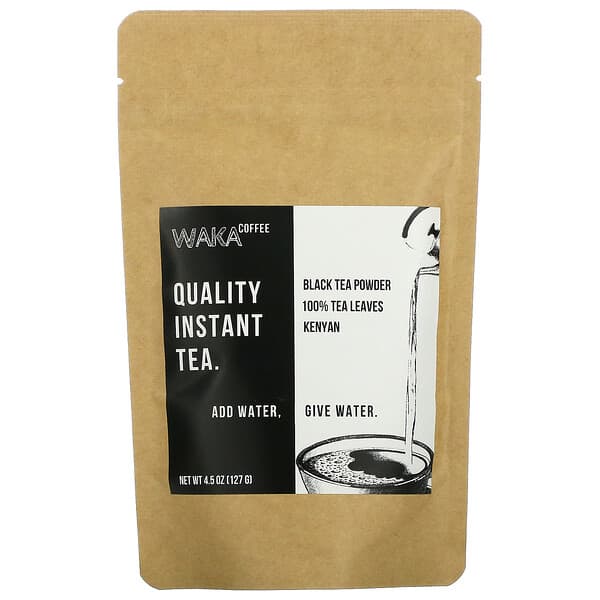 Waka Coffee, 100 Instant Tea Leaves, Black Tea Powder, Kenyan, 4.5 oz