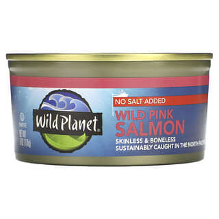 Wild Planet, Wild Pink Salmon, No Salt Added, 6 oz (170 g)