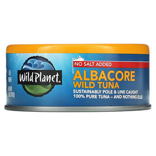 Wild Planet, Atún de albacora salvaje, sin sal añadida, 5 oz (142 g)