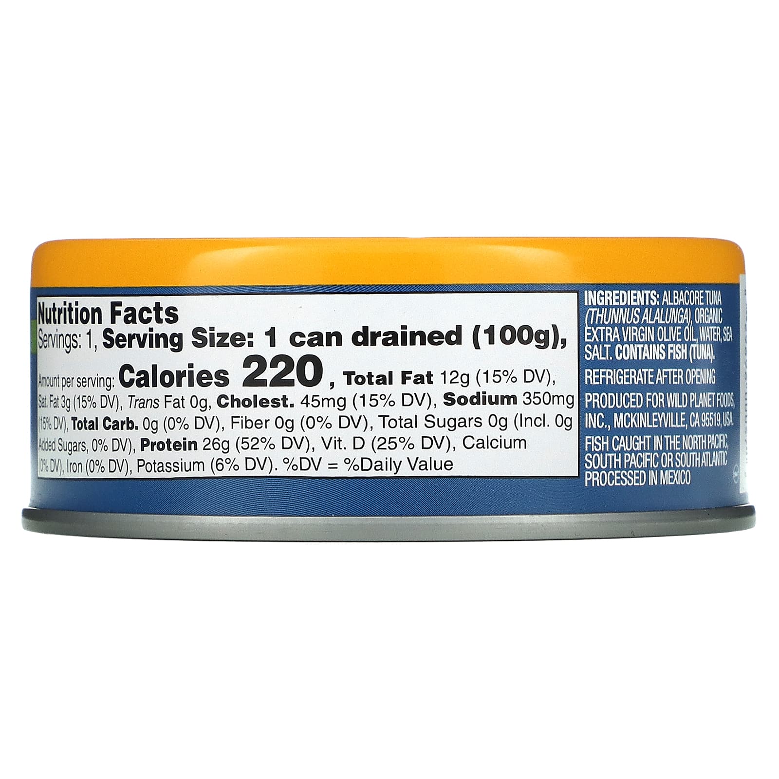 Wild Albacore Solid Wild Tuna In Extra Virgin Olive Oil, 5 oz