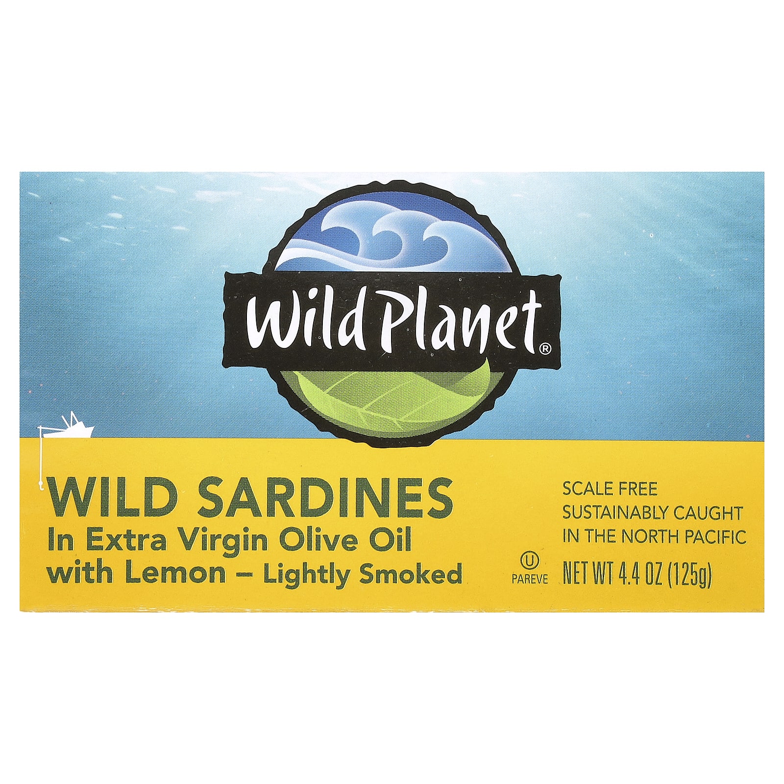 Wild Planet Wild Sardines in Extra Virgin Olive Oil with Lemon 4.4 oz.