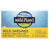 Wild Planet, Wild Sardines in Extra Virgin Olive Oil with Lemon, Lightly Smoked, 4.4 oz (125 g)
