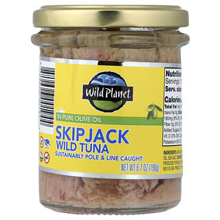 Wild Planet, Skipjack Wild Tuna in Pure Olive Oil, 6.7 oz (190 g)