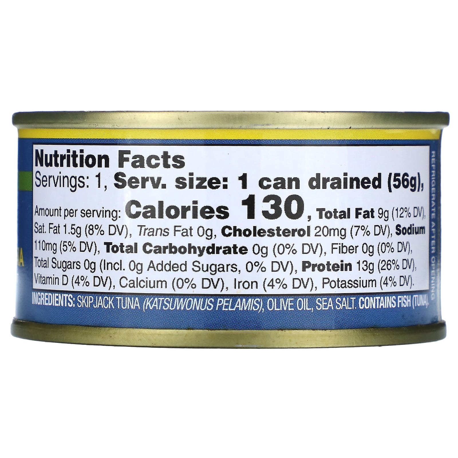 Wild SkipJack Solid Light Wild Tuna in Pure Olive Oil, 2.82 oz