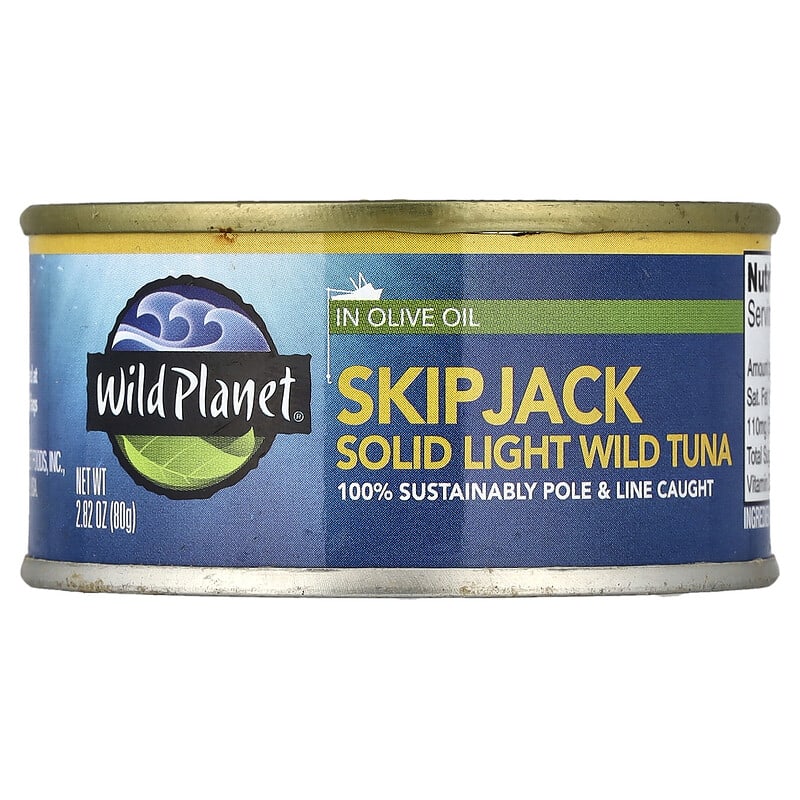 SkipJack Solid Light Wild Tuna in Olive Oil, oz (80 g)