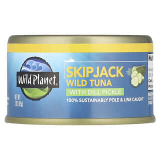 وايلد بلانيت‏, SkipJack Wild Tuna with Dill Pickle, 3 oz (85 g)