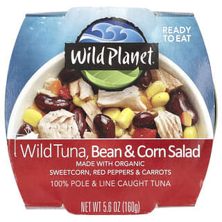 Wild Planet, Salada de Atum, Feijão e Milho Selvagem, 160 g (5,6 oz)