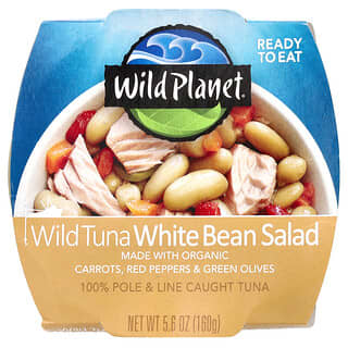Wild Planet, Salade de haricots blancs au thon sauvage, 160 g