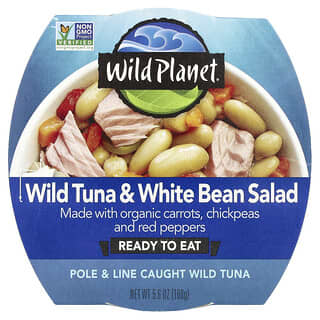 Wild Planet, Salade de haricots blancs au thon sauvage, 160 g