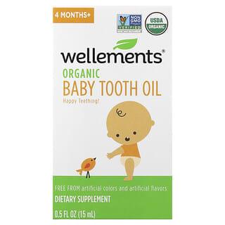 Wellements, Baby, Organic Tooth Oil, 4 Months+, 0.5 fl oz (15 ml)