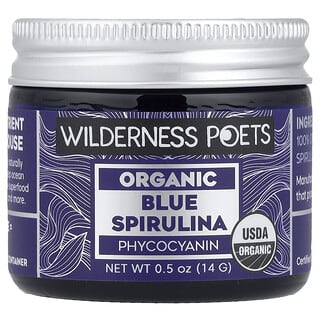 Wilderness Poets, Espirulina Azul Orgânica, Ficocianina, 14 g (0,5 oz)