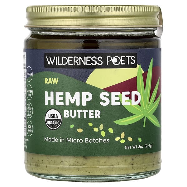 Wilderness Poets, Organic, Raw Hemp Seed Butter, 8 oz (227 g)