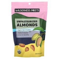 Wilderness Poets, Organic Unpasteurized Almonds, Unsalted, 8 oz (226 g)