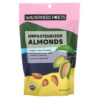 Wilderness Poets, Unpasteurized Almonds, Unsalted, 8 oz (226 g)