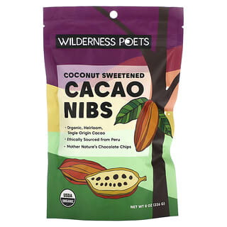 Wilderness Poets, Coconut Sweetened Cacao Nibs, 8 oz (226 g)