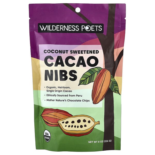 Organic Coconut Sweetened Cacao Nibs, 8 oz (226 g)