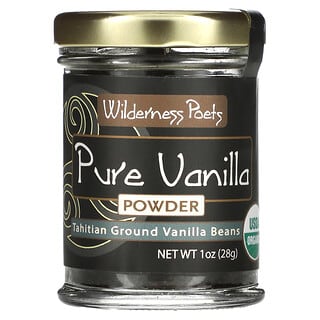 Wilderness Poets, Pure Vanilla Powder, Organic Ground Vanilla Beans, Tahitian Variety, 1 oz (28 g)