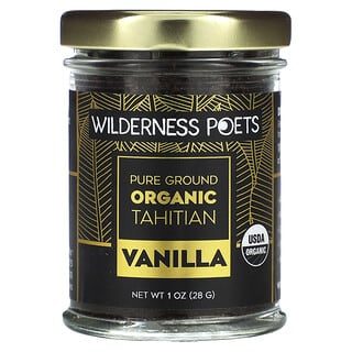 Wilderness Poets, Pure Ground Organic Tahitian Vanilla, gemahlene pure Bio-Tahiti-Vanille, 28 g (1 oz.)