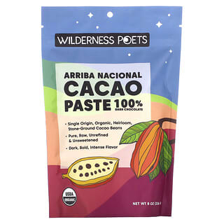 Wilderness Poets, 有機 Arriba Nacional 可可醬，黑巧克力，8 盎司（226 克）