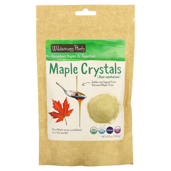 Wilderness Poets‏, Organic Maple Crystals, 8 oz (226 g)