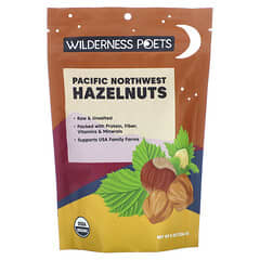 Wilderness Poets, Organic Pacific Northwest Hazelnuts, Unsalted, 8 oz (226 g)