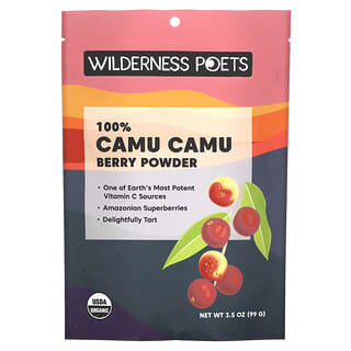 Wilderness Poets, Polvo de bayas de camu-camu orgánico, 99 g (3,5 oz)