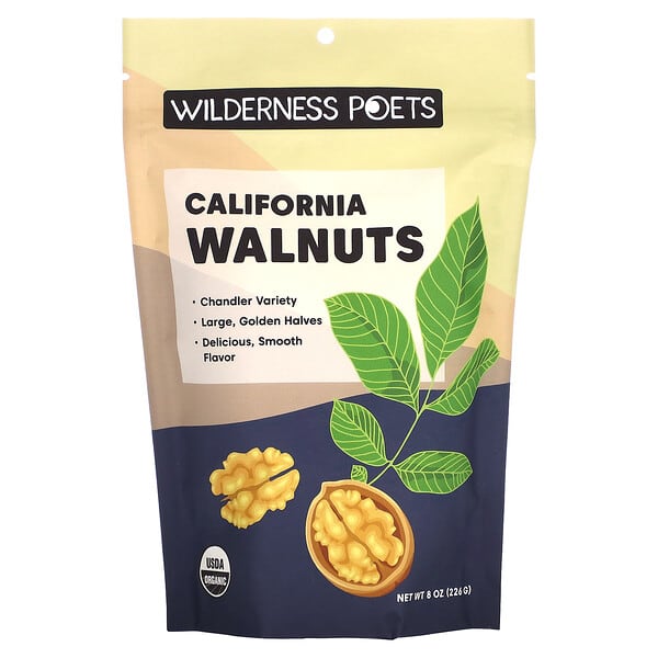 Wilderness Poets‏, Organic California Walnuts, 8 oz (226 g)